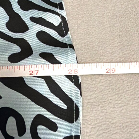 Rebecca Minkoff Womens 16W Blue & Black Animal Print Midi Skirt - Picture 6 of 6